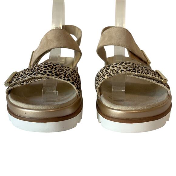 Mephisto Dominica Sandals Light Sand Felino Leather Animal Print Size 41 US 11 - Picture 5 of 7
